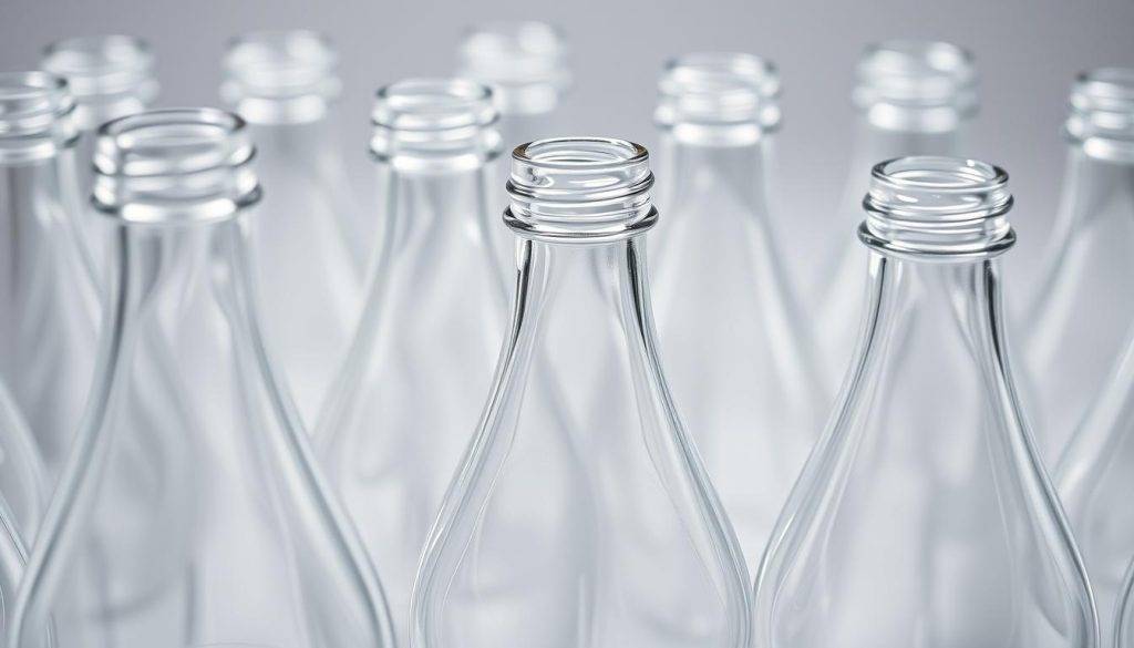 clear PET bottles